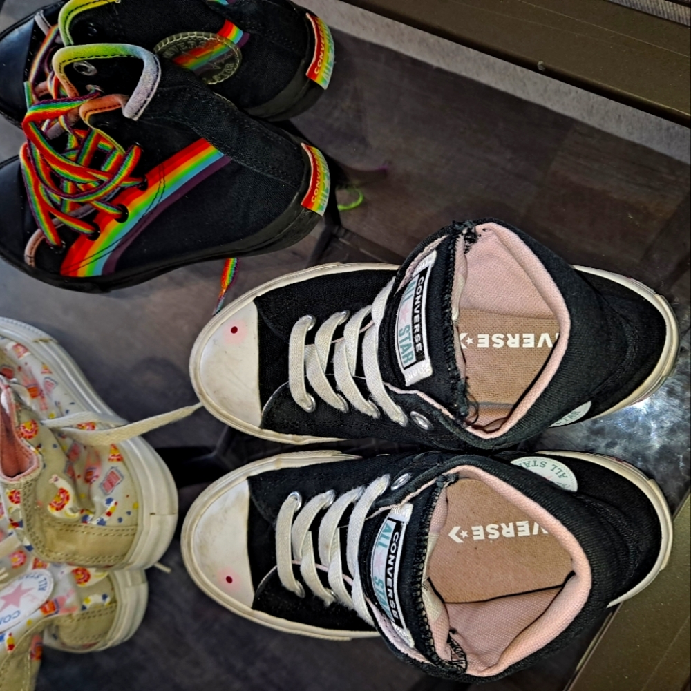 Lot of 3 Girls Converse sz 13